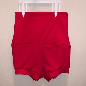 High waisted red shorts!